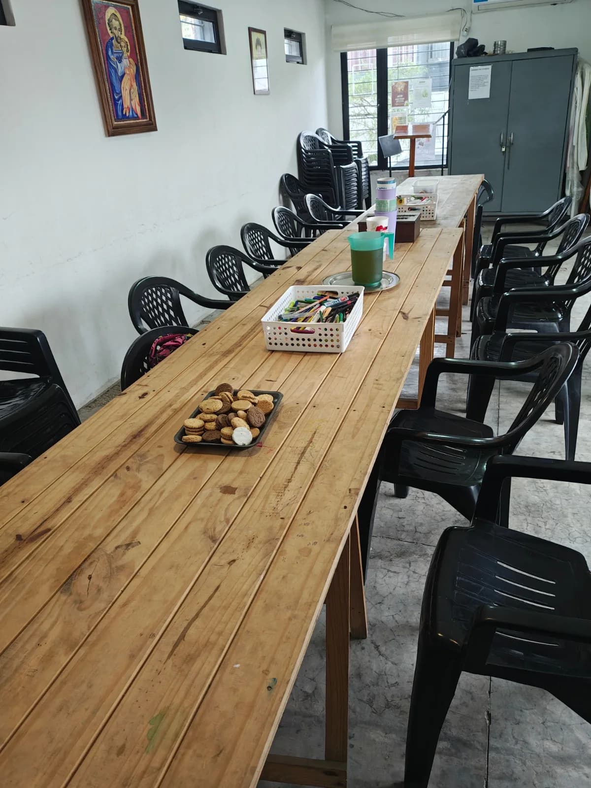 Tablones preparados antes de un encuentro de Hay Pique